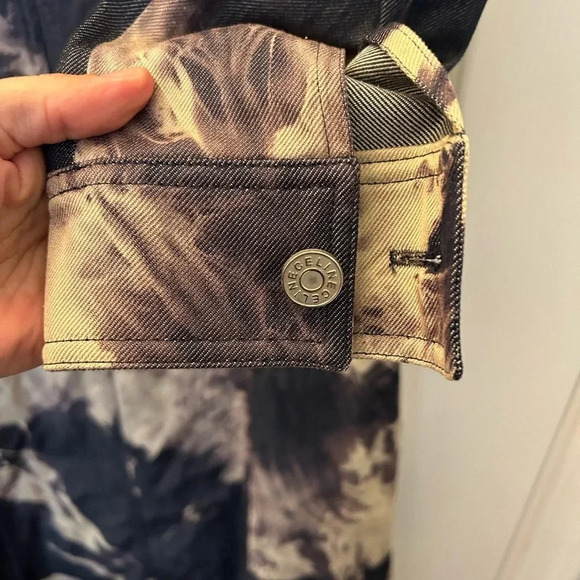 ! CELINE TIE DYE DENIM SHIRT midi DRESS - Picture 5 of 6